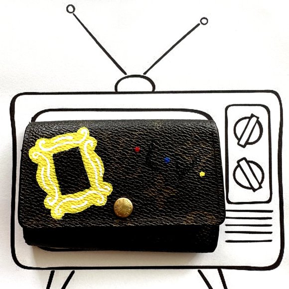 Authentic Custom Painted Louis Vuitton Keyholder - Friends TV Show